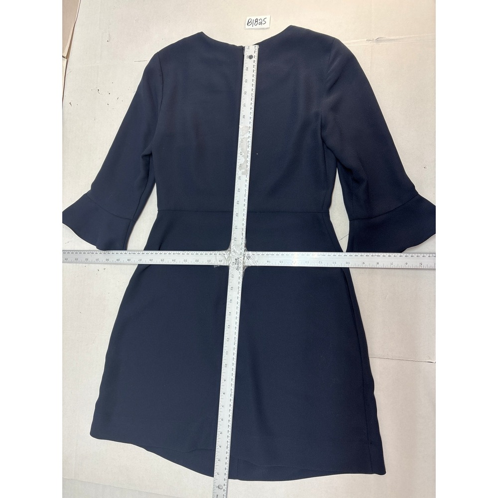 Banana Republic Navy Blue Bell Sleeve Women's Mini Dress Crew Neck Work Office - Picture 4 of 5